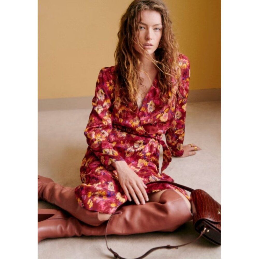 Sezane ARMONIE DRESS in Mittled Floral Women's Size 38 US/6 NEW